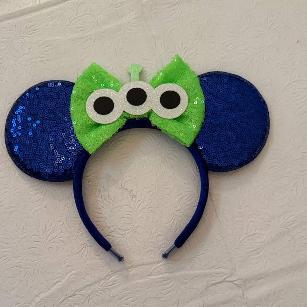 Blue Sequin Alien Headband